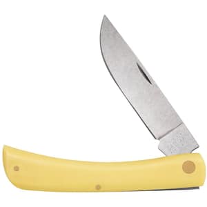 Smooth Yellow Synthetic CS Sod Buster Jr Pocket Knife