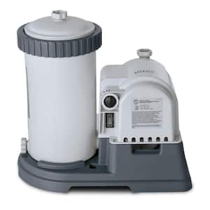 2500 GPH Filter Cartridge Pump with Timer and Above Ground Pool Vacuum