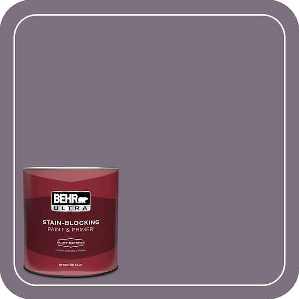 BEHR ULTRA 1 qt. #PPU17-17 Plum Shadow Extra Durable Flat Interior Paint & Primer