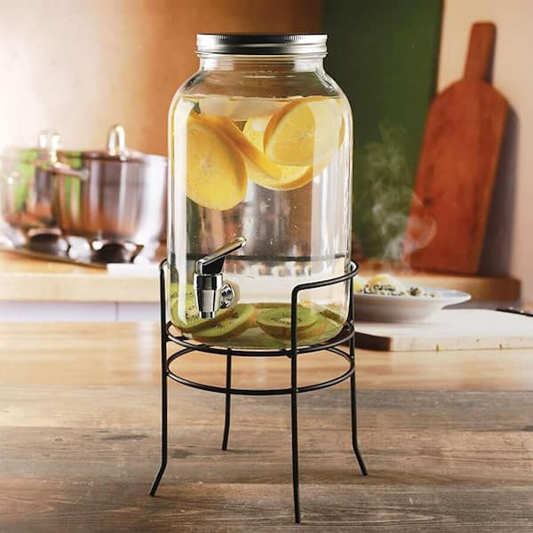 Style Setter Orchard Hill 1 Gallon Beverage Dispenser with Wire Stand - Clear