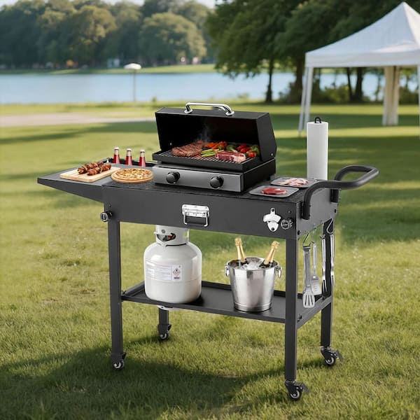 SKYSHALO Outdoor Grill Cart, 31.0 x 17.0 in. Tabletop Size