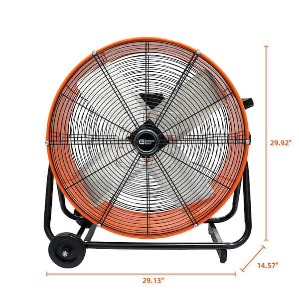 Commercial Electric - 24 in. 2-Speed Heavy Duty Tilt Drum Fan