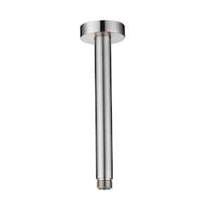 8 in. 200 mm Round Ceiling Mount Shower Arm and Flange in Brushed Nickel