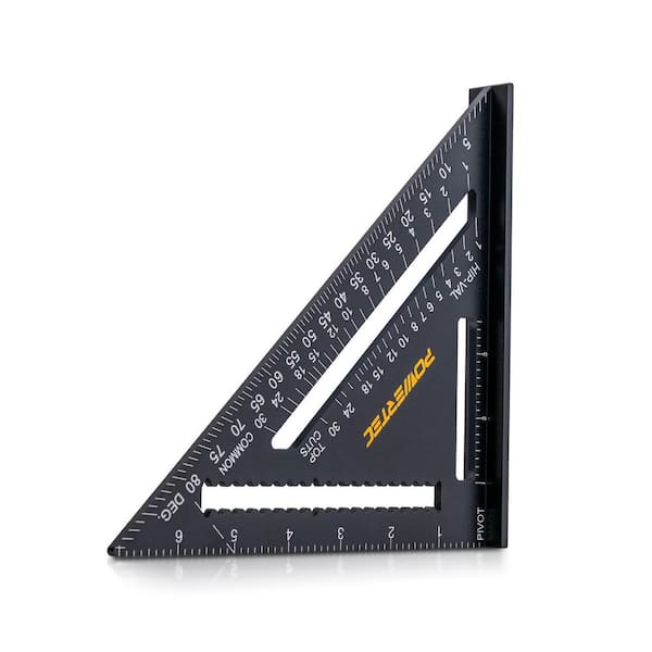 7 in. Rafter Square, Aluminum Carpenter Square for Woodworking, Framing, Roofing, Stair Layout