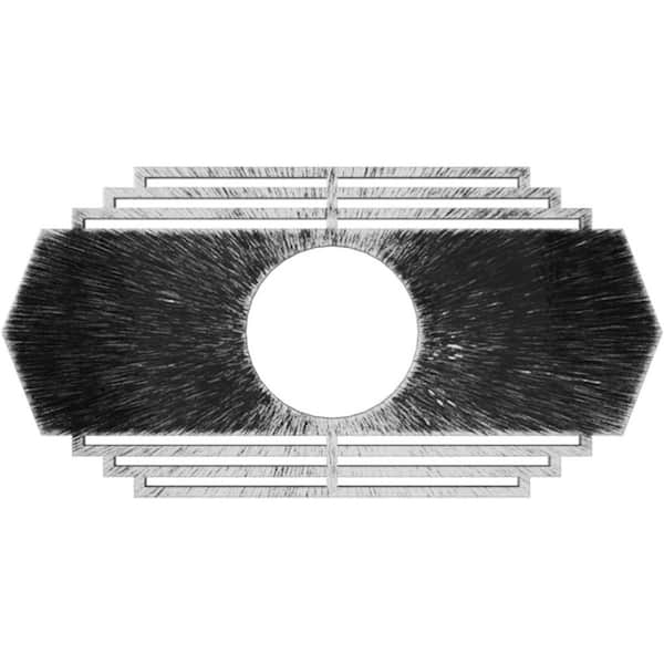 Ekena Millwork 24 in. W x 12 in. H x 6-1/4 in. I.D. x 3/4 in. P Chrysler Architectural Grade PVC Peirced Ceiling Medallion