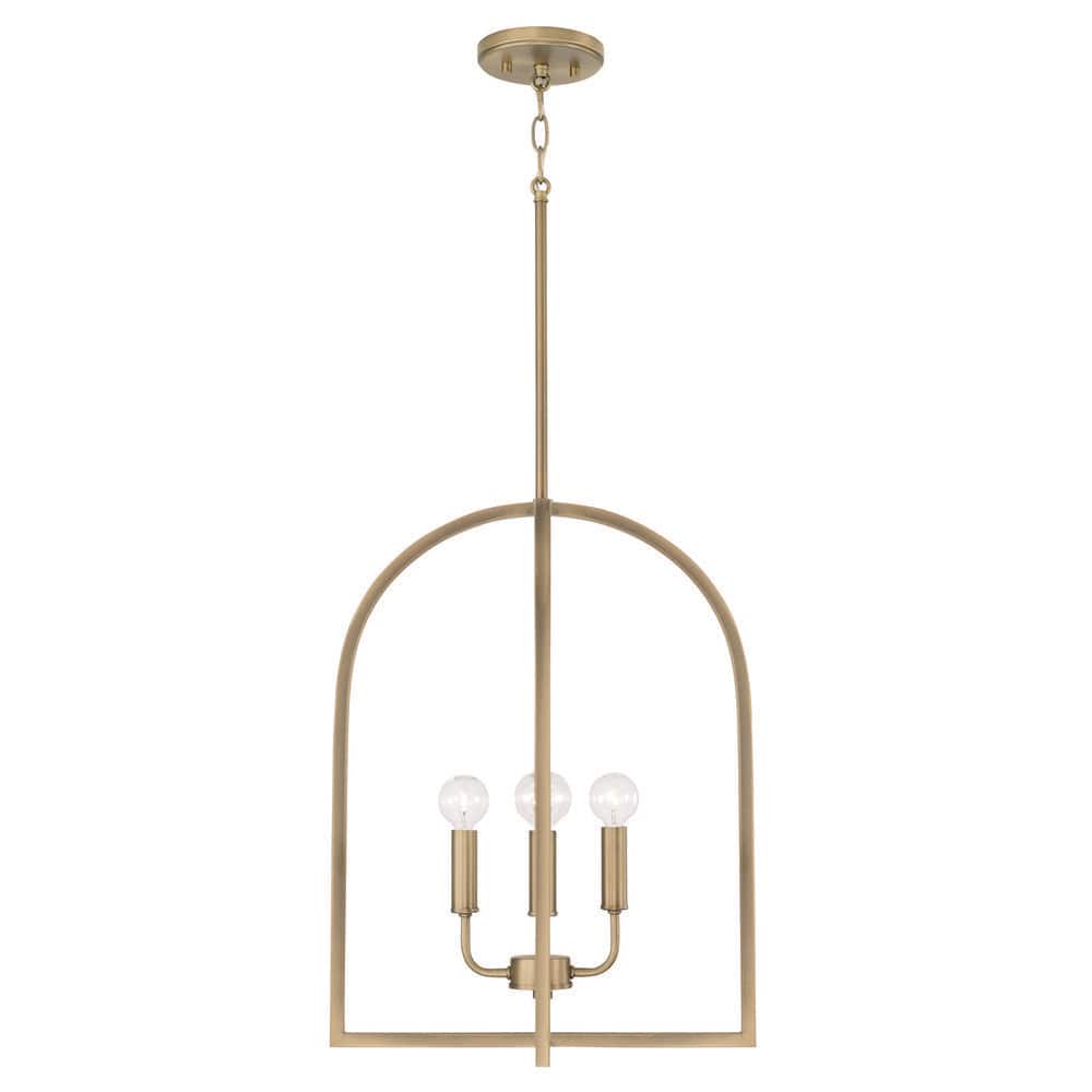 Lawson Contemporary Aged Brass 4-Light Foyer Pendant
