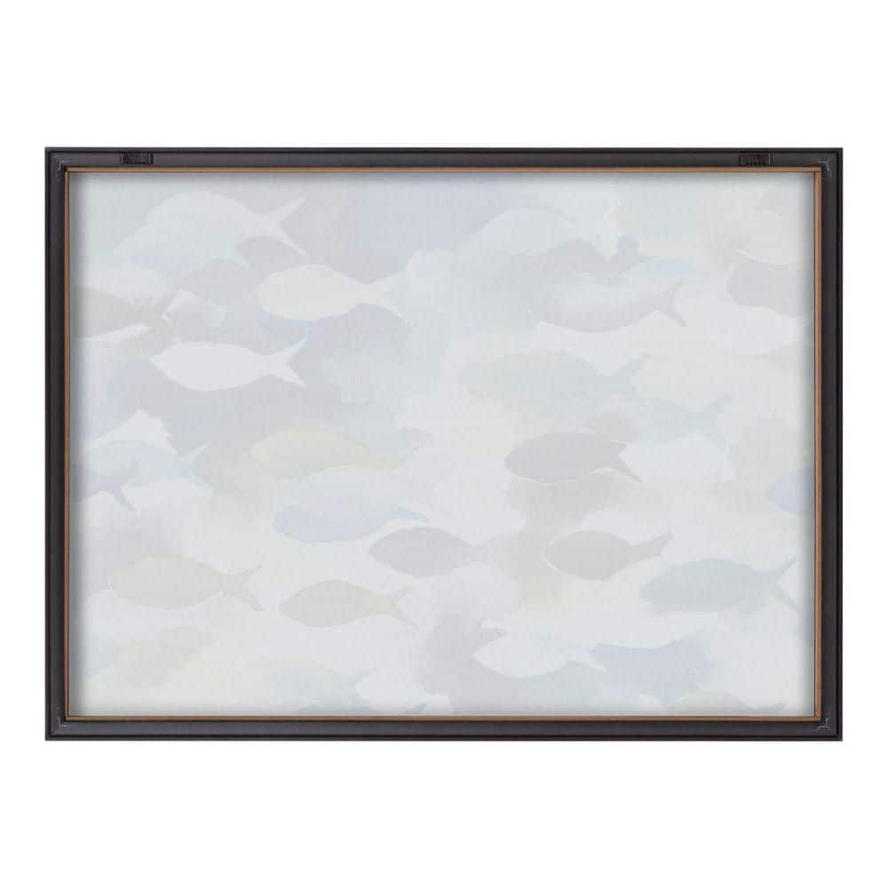 Gray Framed Marine Life Printed Glass Wall Art, 18x24