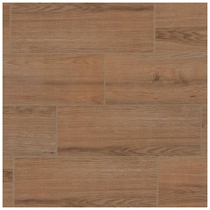 Glenwood Hickory 7 in. x 20 in. Glazed Ceramic Floor and Wall Tile (0.99 sq. ft./piece)