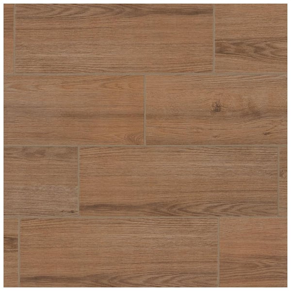 TrafficMaster Glenwood Hickory 7 in. x 20 in. Glazed Ceramic Floor and Wall Tile (0.99 sq. ft./piece)