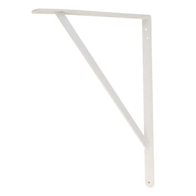 18 in. x 16 in. White Heavy-Duty Shelf Bracket