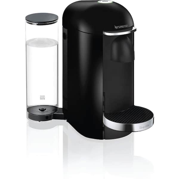 Nespresso VertuoPlus Deluxe 1 Cup Coffee & Espresso Machine in Piano Black with Aeroccino Milk Frother