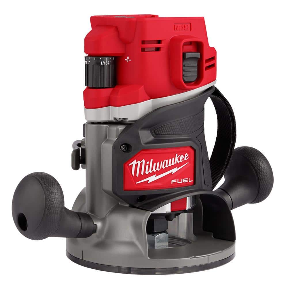 Milwaukee M18 FUEL 18-Volt Lithium-Ion Cordless Brushless 1/2 in. Router  Plunge Base (Tool-Only) 2838-20 The Home Depot