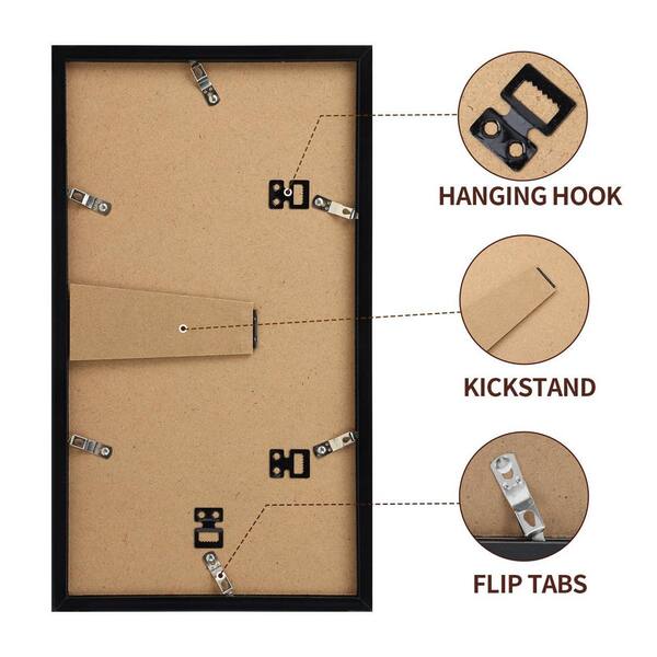 Photo Collage Frame 8x14 Collage Picture Frame Teak Wood, Multiple ...