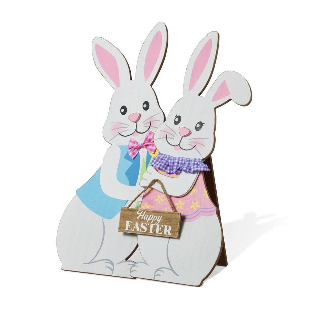 24 in. H Easter Wooden Bunny Porch Decor(KD) (Set of 2) price history on PriceWatchPro