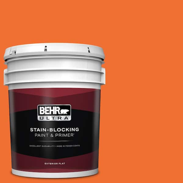 BEHR ULTRA 5 gal. #S-G-240 Dragon Fire Flat Exterior Paint & Primer