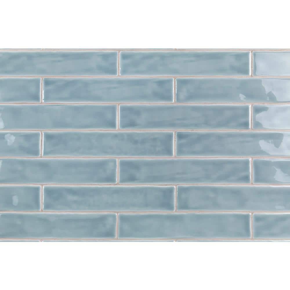 Brookline Light Blue 2" x 10" Polished Ceramic Subway Wall Tile