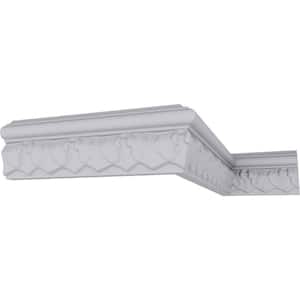 SAMPLE - 3/4 in. x 12 in. x 1-7/8 in. Urethane Blackthorne Acanthus Leaf Chair Rail Moulding