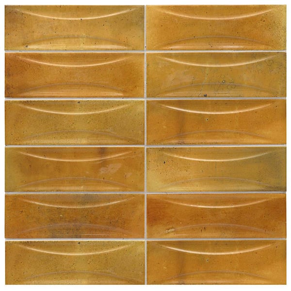 Antiek 2.58 in x 7.9 in Orange Ceramic Glossy Wall Tile (40 Cases/215.2 sq. ft. /Pallet)