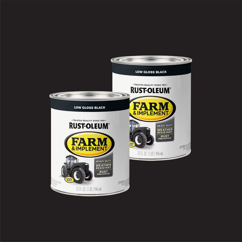 Rust-Oleum 1 qt. Farm Equipment Low Gloss Black Enamel Paint (2