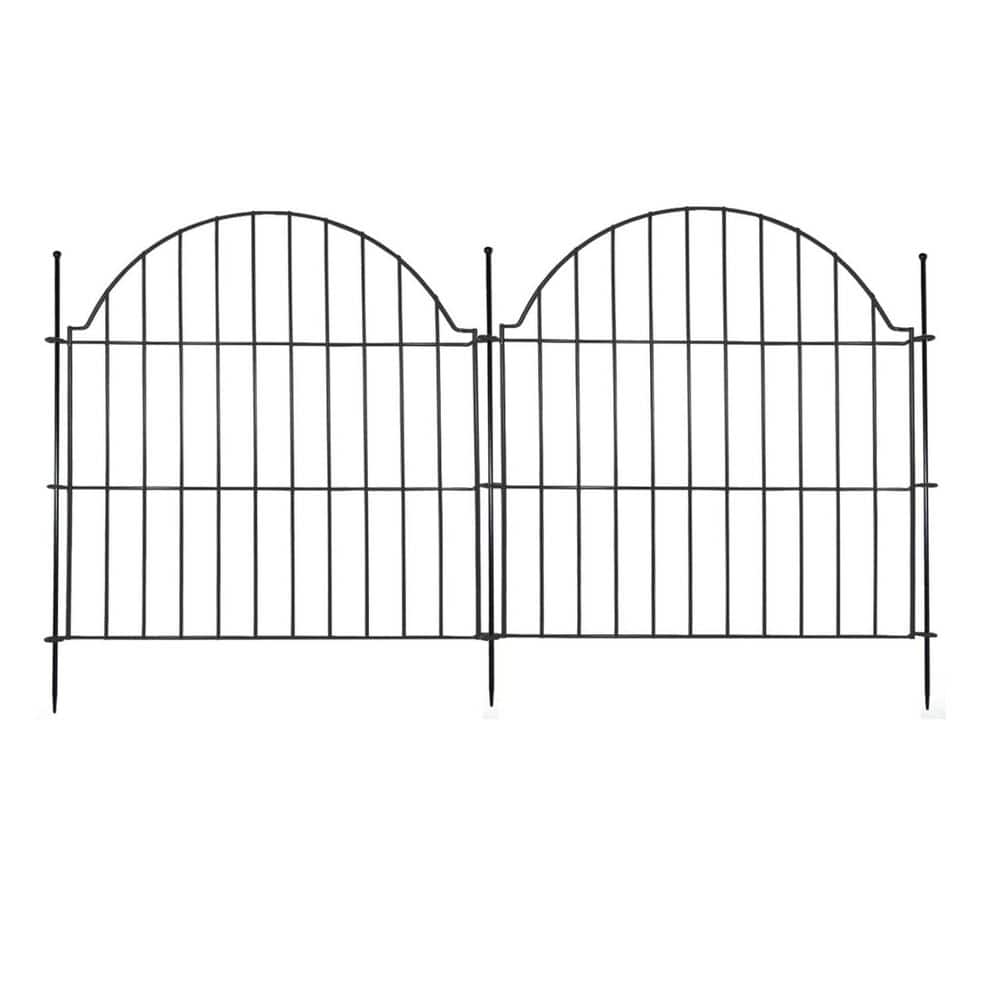 24 in. Metal Decorative Garden Fence 10 Panels Rustproof Wire No Dig Dog Fence Outdoor Animal Barrier Decor price history on PriceWatchPro
