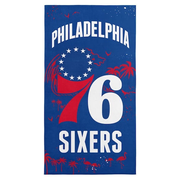 NBA 76ERS Tide Cotton/Polyester Blend Graphic Multicolor Printed Beach Towel