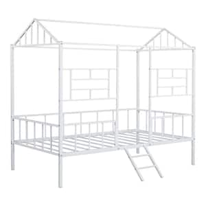 Jason White House Design Twin Loft Bed with Gable Roof Frame