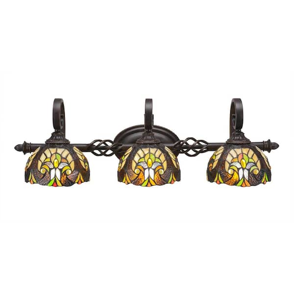Unbranded Bridgewater 29 in. 3-Light Dark Granite Vanity Light