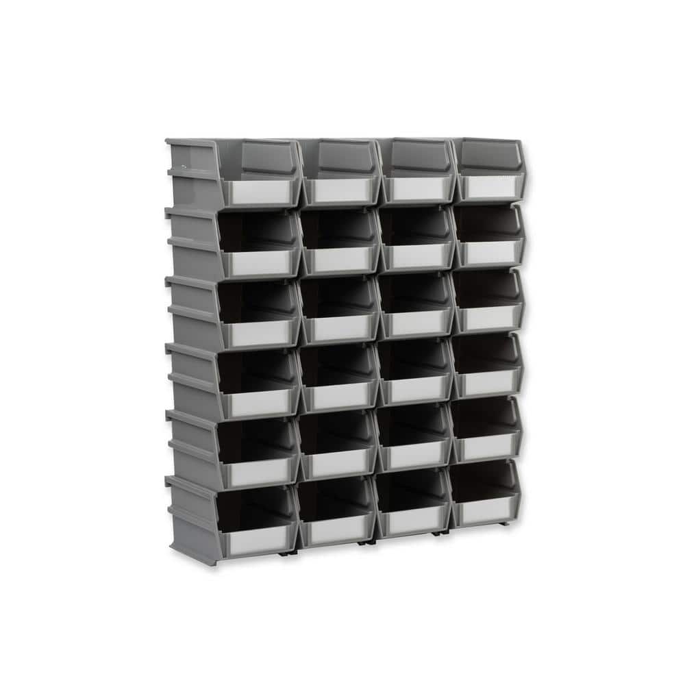 LocBin 0.2-Gal. Stacking Hanging Interlocking Polypropylene Storage Bin in Gray price history on PriceWatchPro