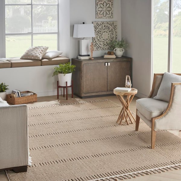 Paxton Mocha 9 ft. x 12 ft. Geometric Contemporary Area Rug