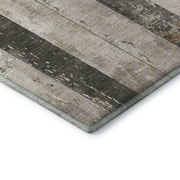 Mayfield Premium Machine Washable Abstract AMF1868 Beige 3 ft. x 4 ft. Area Rug