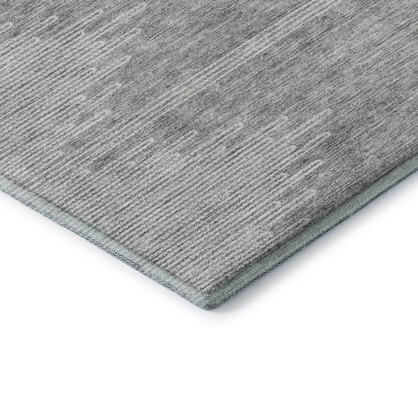 Mayfield Premium Machine Washable Indoor/Outdoor Geometric AMF647 Gray 1 ft. 8 in. x 2 ft. 6 in. Area Rug