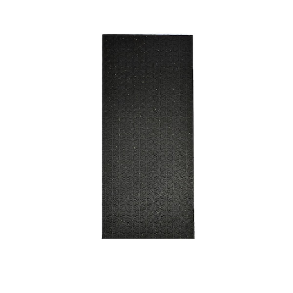 Technoflex Secure Step-Black 8 in. x 36 in. Recycled Rubber Stair Tread Cover (Set of 3)
