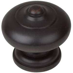 1-1/2 in. Dia Oil Rubbed Bronze Round Ring Mushroom Cabinet Knob (10-Pack)