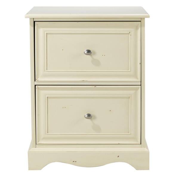 Unbranded Sheffield 2-Drawer File Cabinet in Antique White