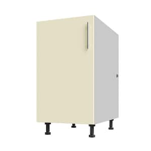 Miami Bluff Beige Matte 18 in. x 34.5 in. x 27 in. Flat Panel Stock Assembled Base Kitchen Cabinet Full Height
