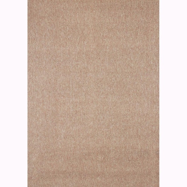 Heavy Traffic Textured Beige 8 ft. x 12 ft. Indoor Area Rug