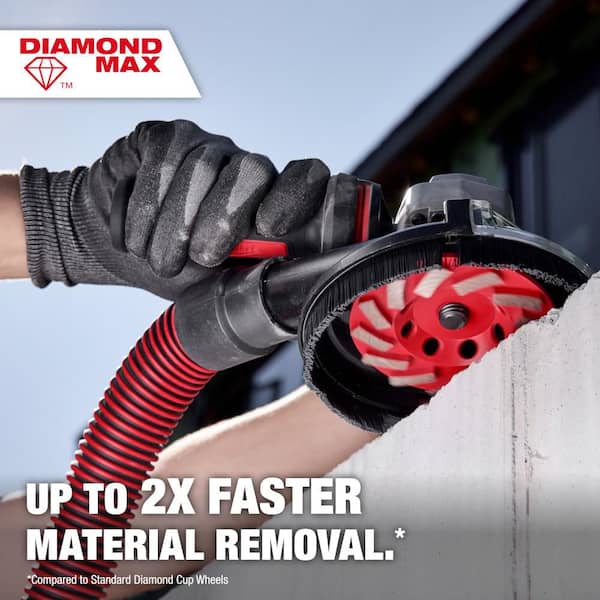 Milwaukee 7 in. DIAMOND MAX Segmented Turbo Diamond Cup Wheel 49