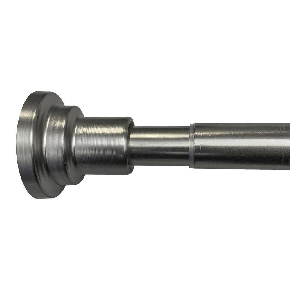 Adjustable Satin Nickel Straight Tension Shower Curtain Rod, 73"