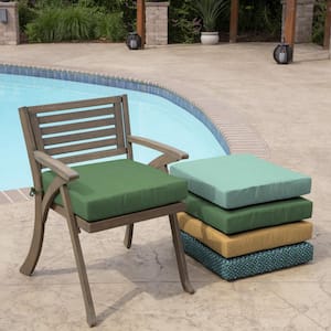 19 in x 19 in Moss Green Leala Square Outdoor Seat Cushion
