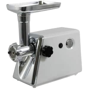 Sportsman Series 250W White/Chrome Electric Meat Grinder with Sausage Stuffing Tubes