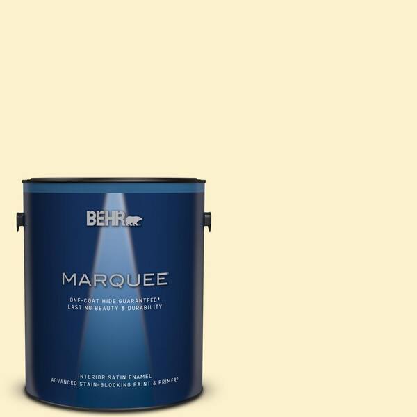 BEHR MARQUEE 1 gal. 370A1 Moon Mist Satin Enamel Interior Paint