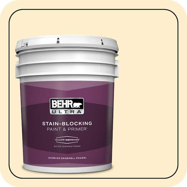 BEHR ULTRA 5 gal. #360A-2 Morning Sunlight Extra Durable Eggshell Enamel Interior Paint & Primer