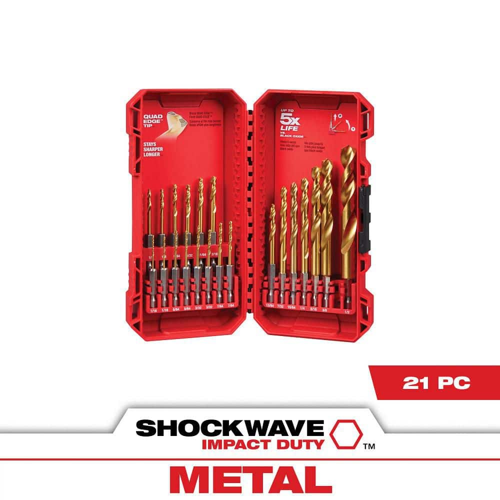 Milwaukee SHOCKWAVE IMPACT DUTY Titanium Twist Drill Bit Set (21