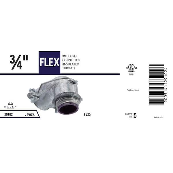 3/4 in. 90-Degree Flexible Metal Conduit (FMC) Connector 3/4 in. 90-Degree Flexible Metal Conduit (FMC) Connector
