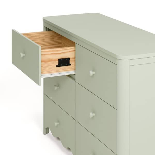 Casablanca 6 Drawer Dresser Color: Sage