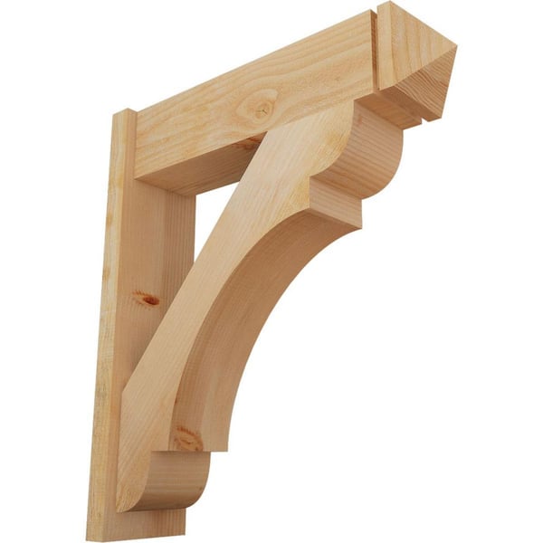 Ekena Millwork 8 in. x 34 in. x 30 in. Olympic Arts and Crafts Rough Sawn Douglas Fir Outlooker