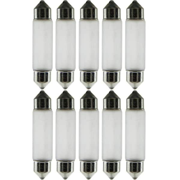 Sunlite 5-Watt 24-Volt T3.25 Xelogen Festoon Lamp Light Bulb, Frost Finish (10-Pack)