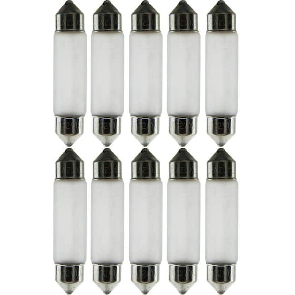 Sunlite 3-Watt 12-Volt T3.25 Xelogen Festoon Lamp Light Bulb, Frost Finish (10-Pack)