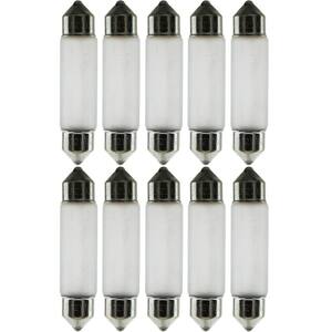 10-Watt 12-Volt Frosted T3.25 Xelogen Festoon Lamp-Light Bulb (10-Pack)