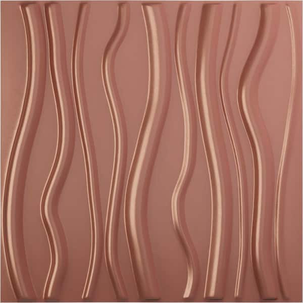 Ekena Millwork 19 5/8 in. x 19 5/8 in. Jackson EnduraWall Decorative 3D Wall Panel, Champagne Pink (12-Pack for 32.04 Sq. Ft.)